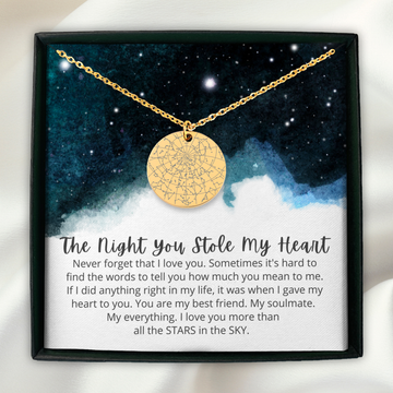 Gift for Girlfriend from Boyfriend | Custom Star Map Necklace