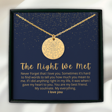 Lesbian Gift For Girlfriend Custom Star Map Necklace