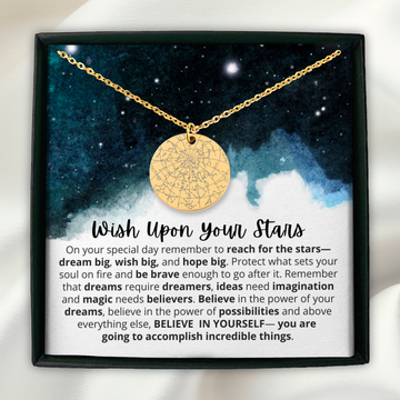 Personalized Star Map Necklace | Birthday, Graduation, New Job