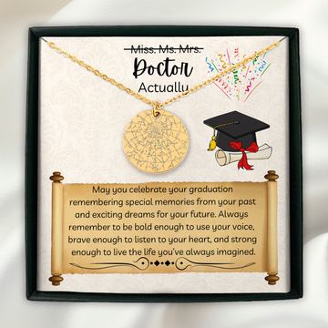 Medical School Graduation Custom Star Map Necklace