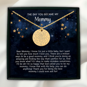 New Mom Gift from Baby Custom Star Map Necklace