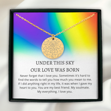 Lesbian Couple Girlfriend Gift Custom Star Map By Date Night Sky Necklace