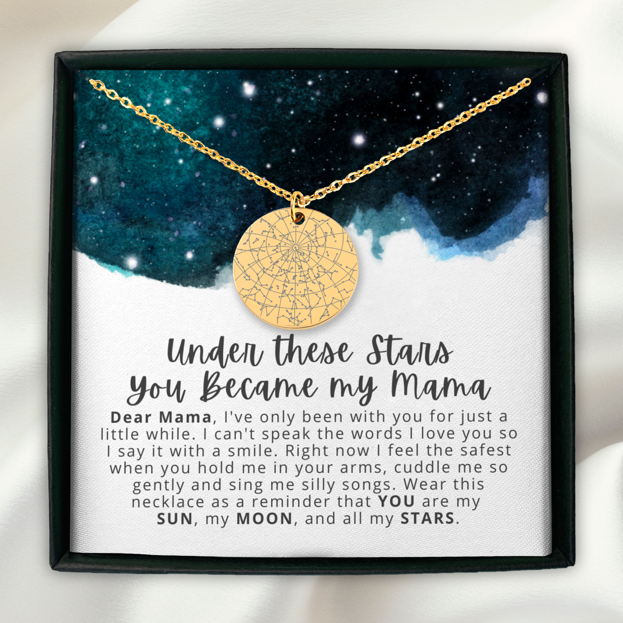 New Mom Gift from Baby Custom Star Map By Date Necklace