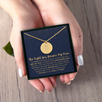 Custom Mom Gift from Daughter or Son Star Map Necklace