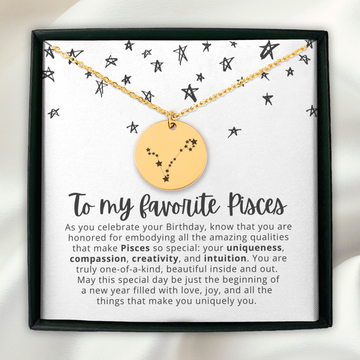 Pisces Zodiac Sign Birthday Gift Necklace for Her