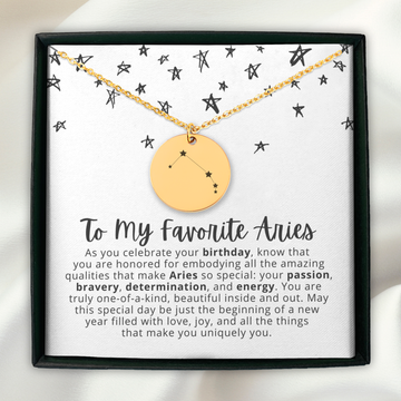 My Favorite Aries Birthday Necklace