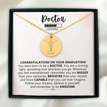 Doctor Graduation Gift Personalized Necklace