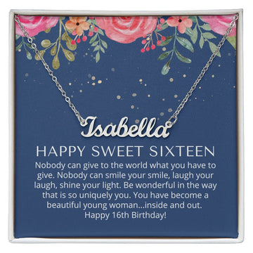 Sweet Sixteen Name Necklace