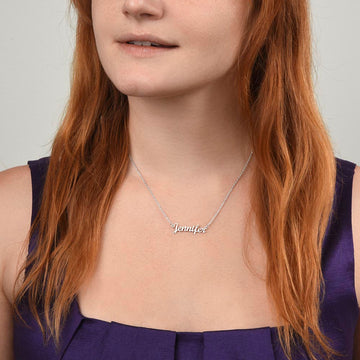 To My Boyfriends Mom Personalized Name Necklace, Nameplate Necklace