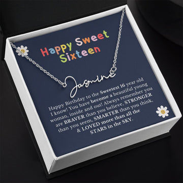 Sweet Sixteen Name Necklace