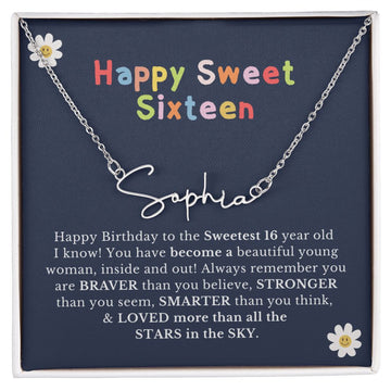 Sweet Sixteen Name Necklace