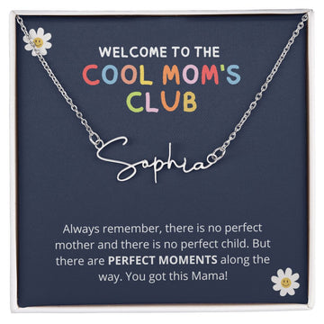 Cool Mom's Club | Gift for New Mom Signature Name Necklace