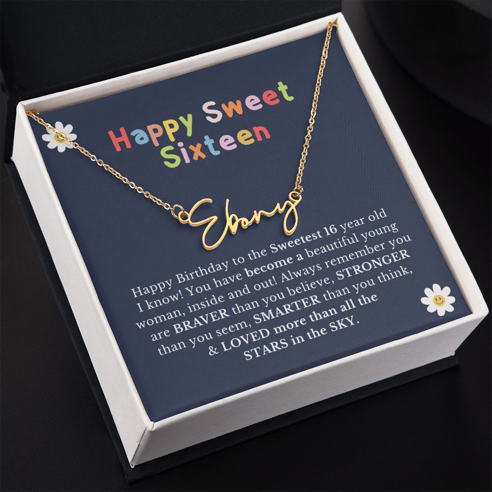 Sweet Sixteen Name Necklace
