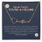 you're awesome name necklace