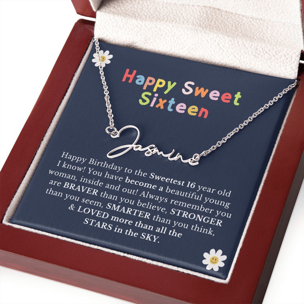 Sweet Sixteen Name Necklace
