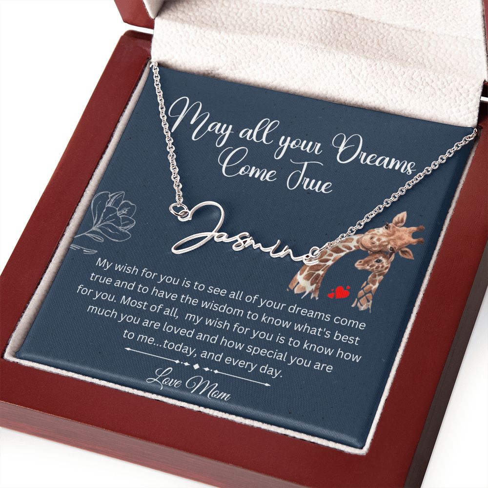 Graduation Gift for Daughter, Granddaughter, Niece Name Necklace