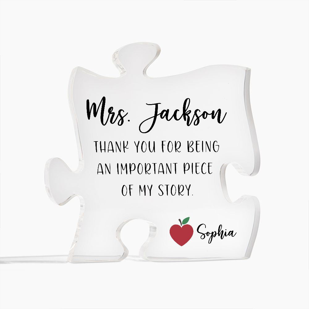 Thank you for being part of my story, Teacher appreciation gift, Teacher gift, Gift for teacher, Library Gift, Custom Teacher Gift
