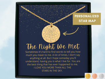 Girlfriend Necklace Personalized Custom Star Map Necklace